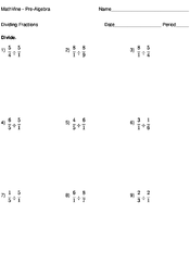 Dividing Fractions - MathVine.com