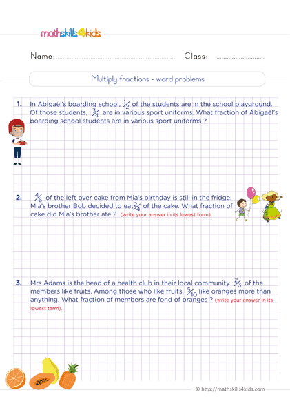 dividing fractions word problems worksheet 6th grade