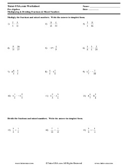 dividing fractions worksheet pdf