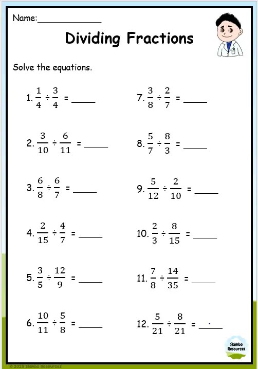 Grade 6 Equivalent Fractions Worksheets | Math Worksheets