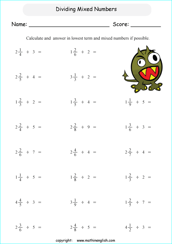 Printable primary math worksheet for math grades 1 to 6 based on ...