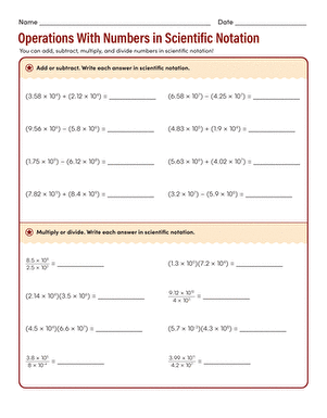 dividing numbers in scientific notation worksheet