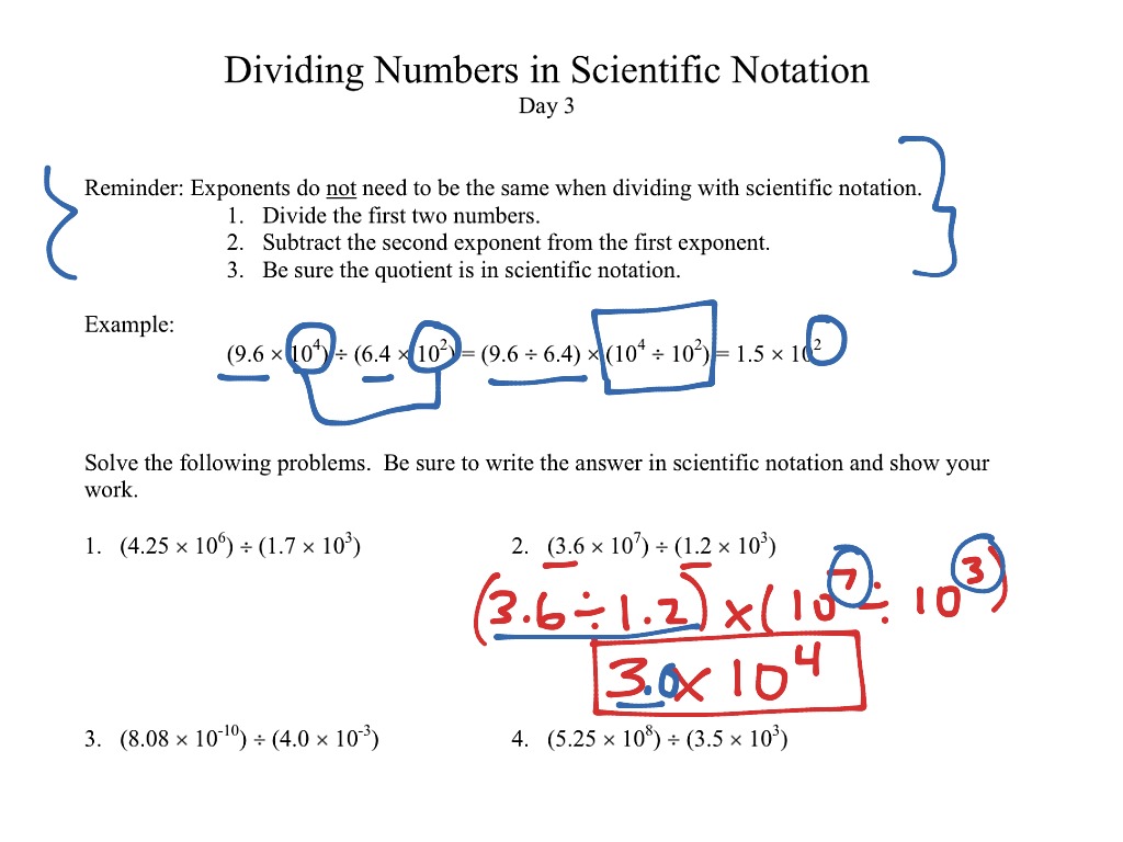 Multiplying and Dividing with Scientific Notation Worksheet Fun