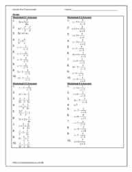 Divide Polynomials Worksheets