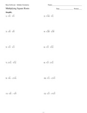 1-Multiplying Square Roots - Kuta Software - Infinite Geometry ...