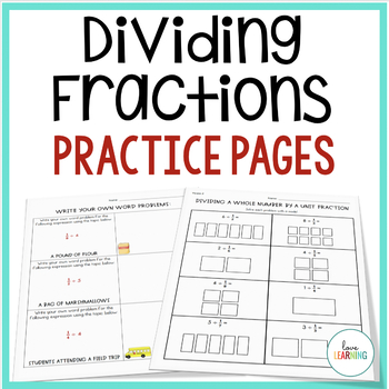 Dividing Unit Fractions with Models Worksheets by Love Learning worksheets library