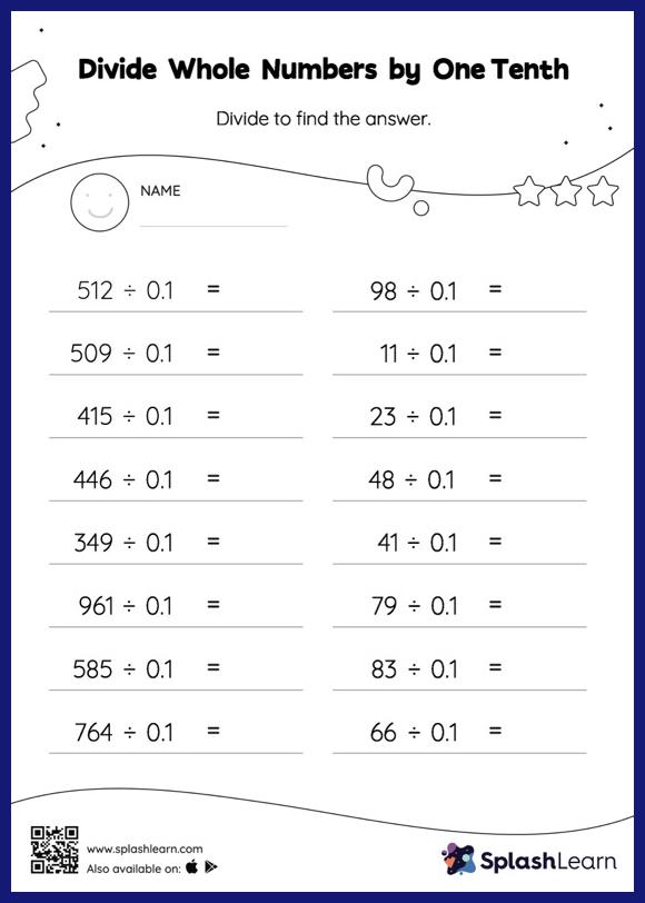 dividing whole numbers worksheet pdf