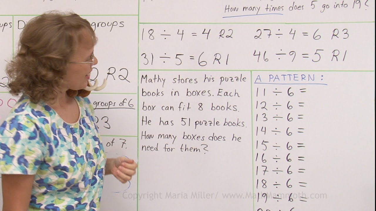 dividing with remainders grade 4