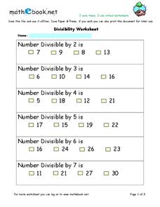 Divisibility Rules Lesson Plans &  Worksheets :: 25 - 48