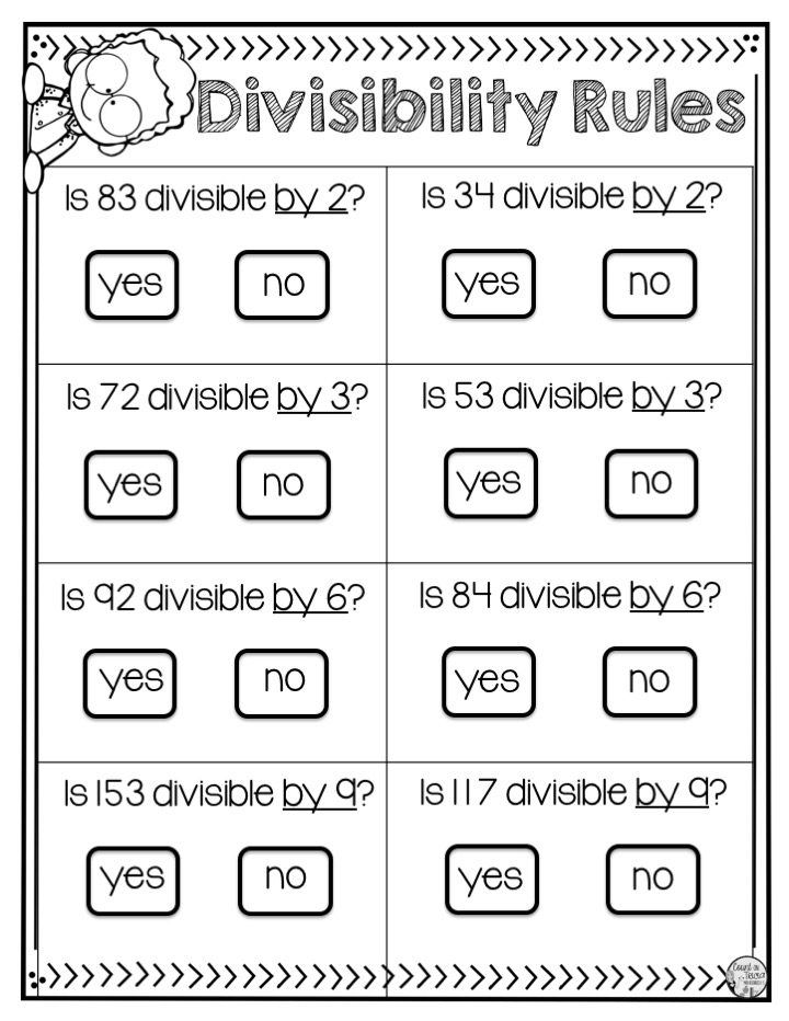 4 Divisibility Rules Every Student Should Master with FREEBIES ...