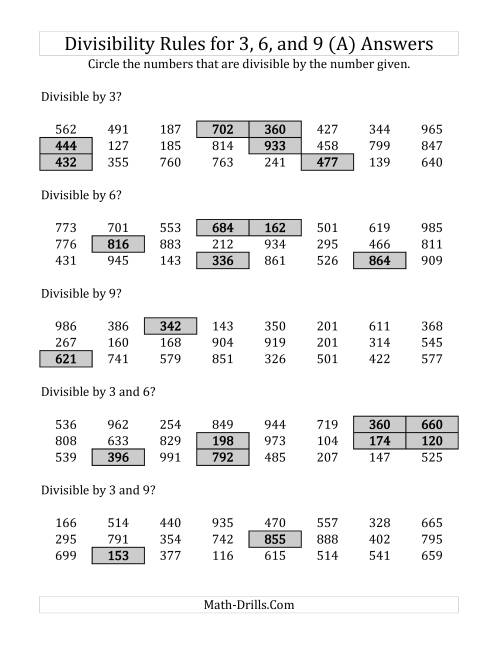 divisibility worksheet for 6th graders