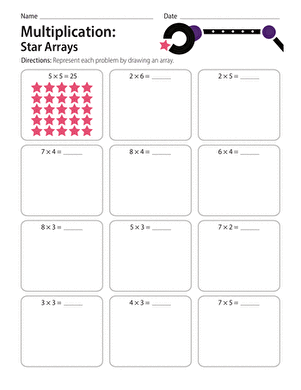 Distributive Property: Using an Array | 3rd Grade Math Worksheets ...