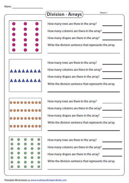 Division Array Model Worksheets - Worksheets Library