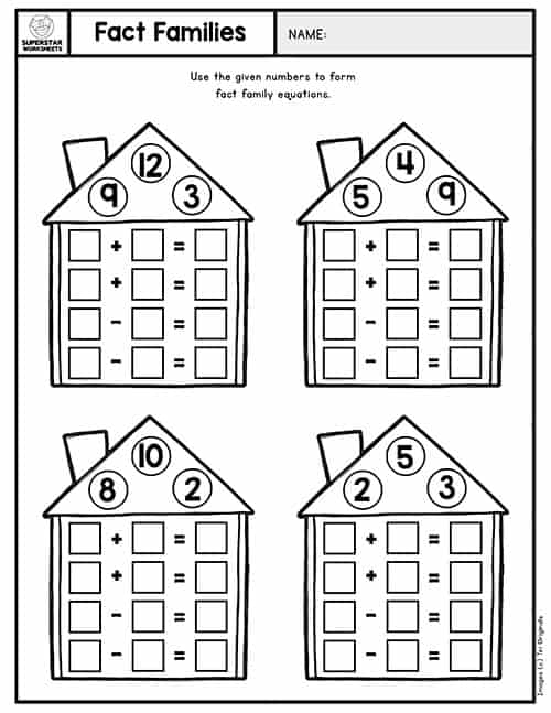 Fact Family Worksheets -Worksheets Library