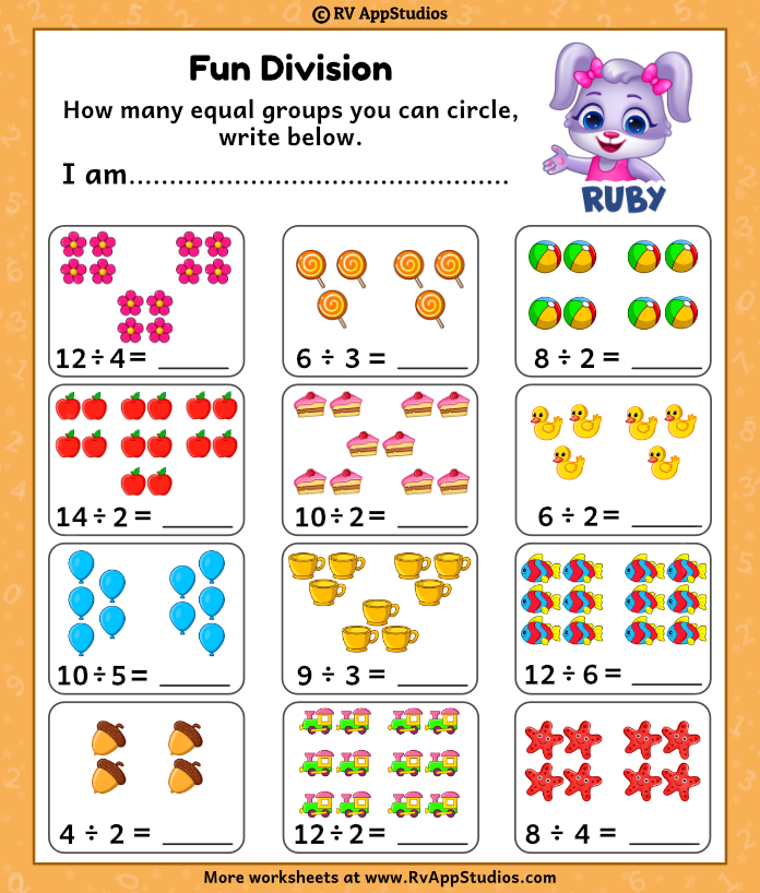 division maths worksheet