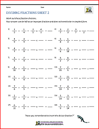 division of fractions worksheet pdf