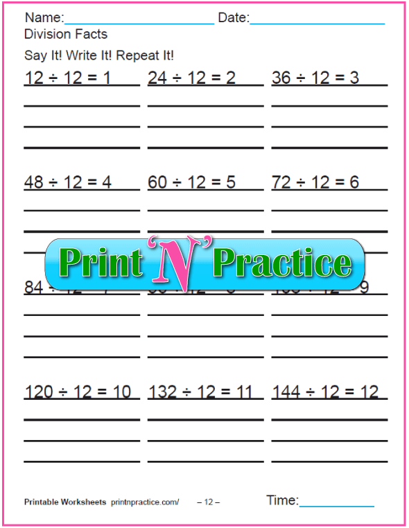 50+ Third Grade Division Worksheets ⭐ Kids Printable Division ...