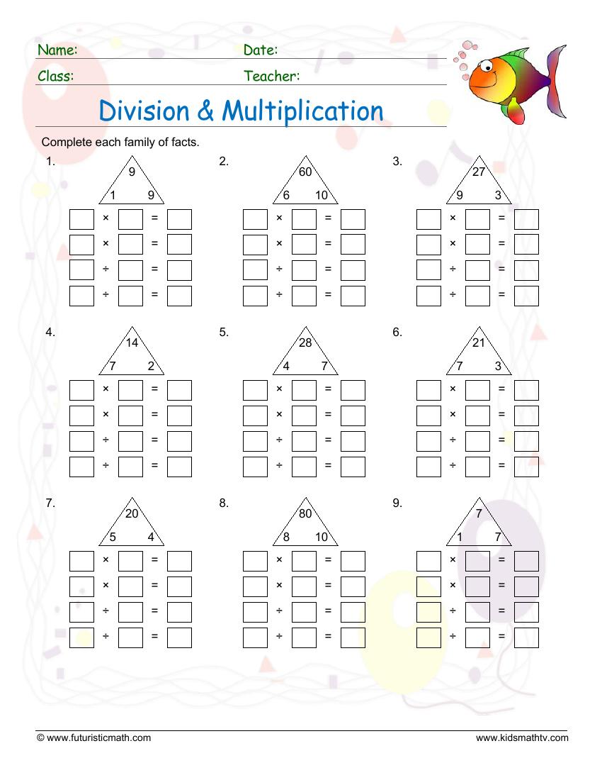 Printable Division Worksheets for Teachers | Math Champions