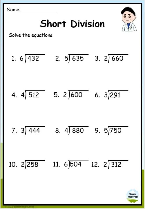 Grade 3 Division Worksheets | Free Printables | Math Worksheets