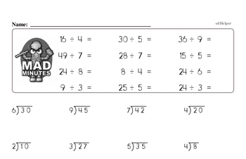 Division Worksheets - Free Printable Math PDFs | edHelper.com