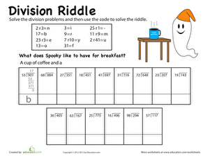 Division Riddle | Worksheet 