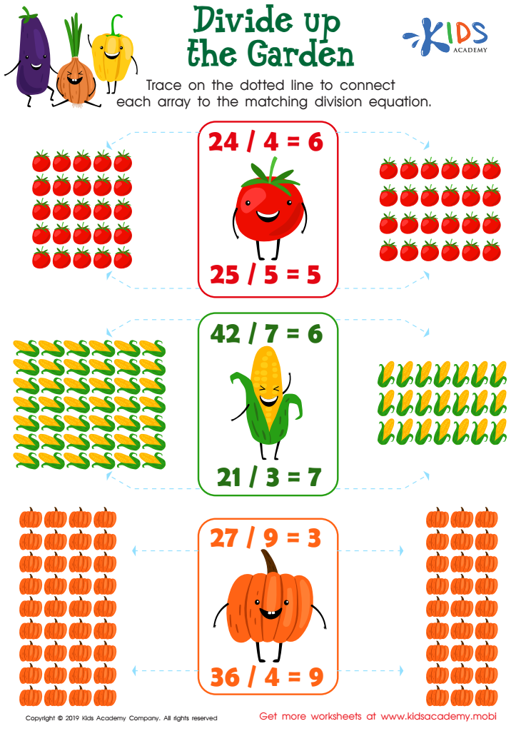 Free Division practice Arrays Worksheets for Ages 8-9 - Worksheets Library