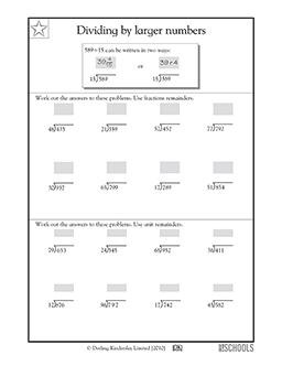Dividing by 2-digit numbers | 5th grade Math Worksheet | GreatSchools