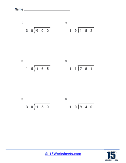 division with 2 digit divisor worksheet