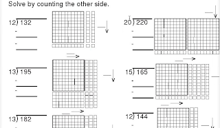 division with base ten blocks worksheet