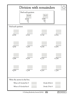 Division drills with remainders, part 4 | 3rd grade, 4th grade ...