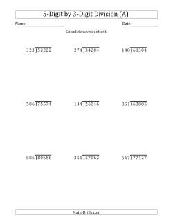 Division Worksheets
