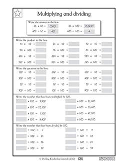 Multiplying and dividing by 10 and 100 | 3rd grade, 4th grade Math ...