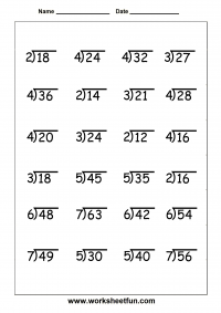 division worksheet for 1st grade