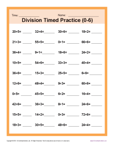 division worksheet for 6th graders