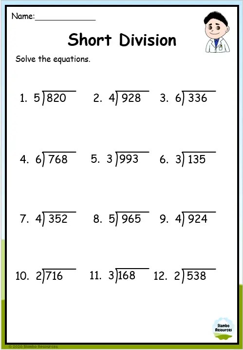 Grade 3 Division Worksheets | Free Printables | Math Worksheets