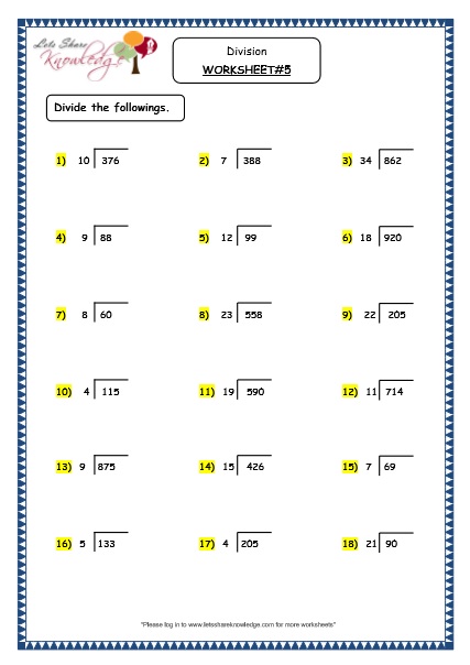 Grade 4 Maths Resources (1.7.2 Division of 2 Digit Numbers &  3 ...