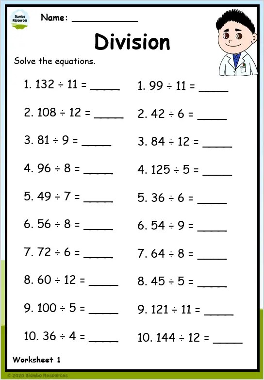 Grade 5 Division Worksheets | Free Printables | Math Worksheets