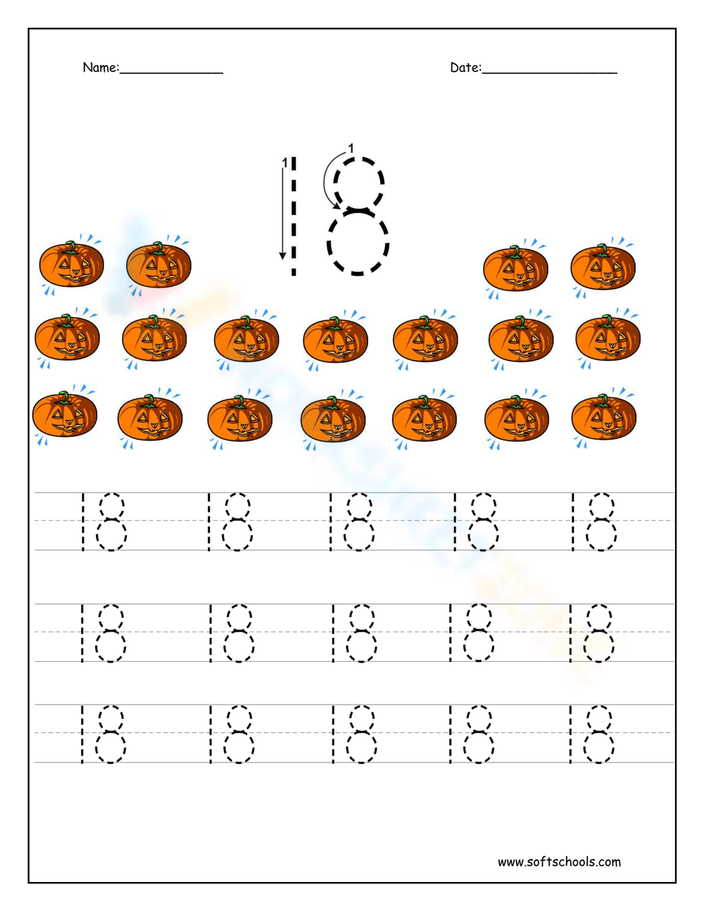 Grade 1 Number 18 Worksheets 2024