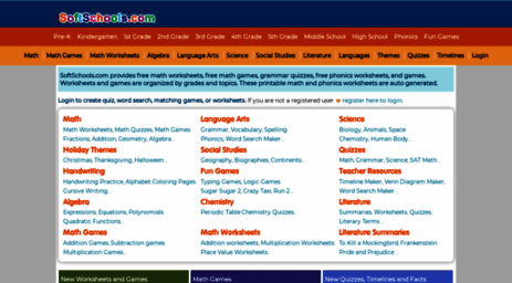 division worksheet softschools