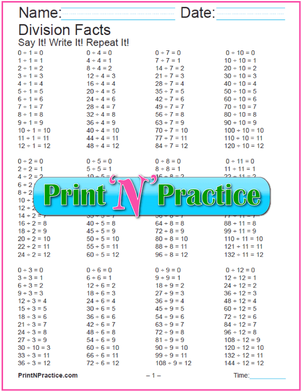 50+ Third Grade Division Worksheets ⭐ Kids Printable Division ...