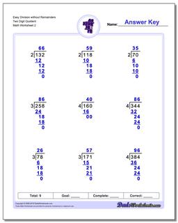 division worksheet without remainders