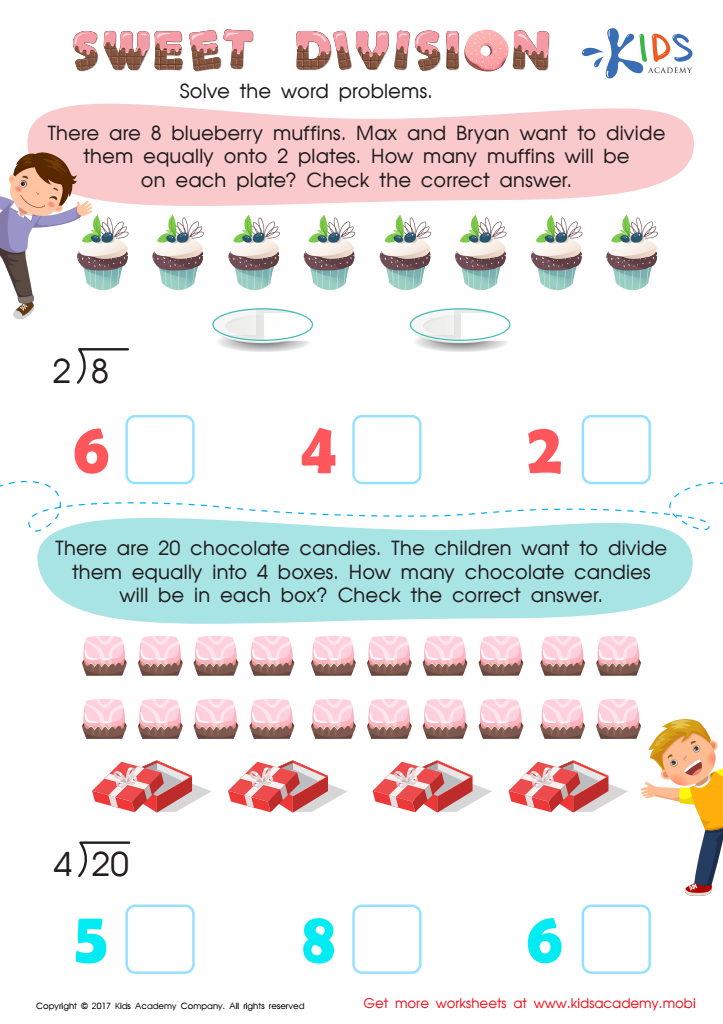 Division Word Problems Worksheet: Free Printable for Kids