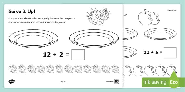 KS1 Simple Division Worksheets - Primary Resources - Twinkl