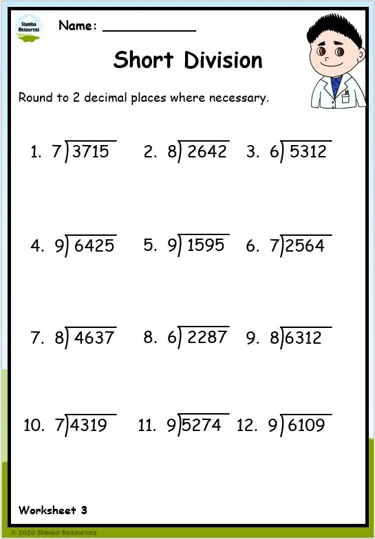 Grade 6 Division Worksheets | Free Printables | Math Worksheets