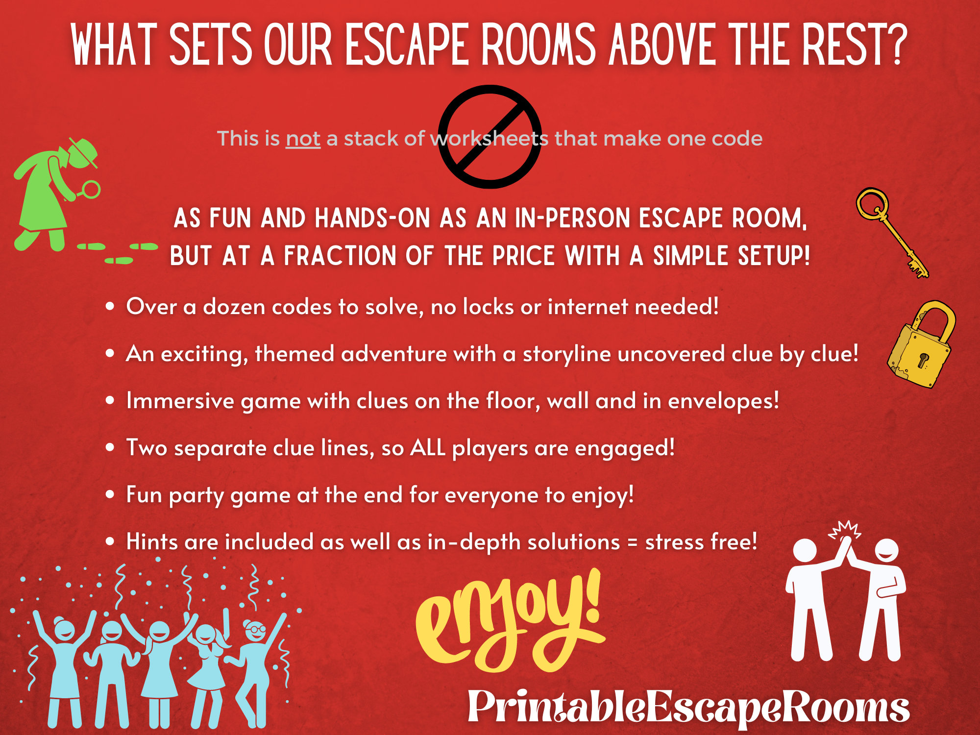 Wizard Escape Room Game. Adventure Party Game for Kids, Families ...