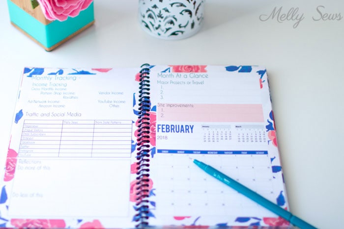 2018 Printable Planner - My New Blog Planner - Melly Sews