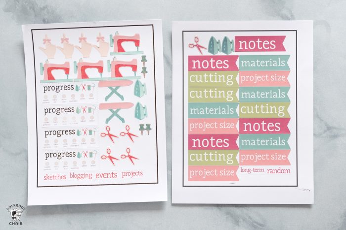 How to make a Planner and Create Printable Stickers - The Polka ...
