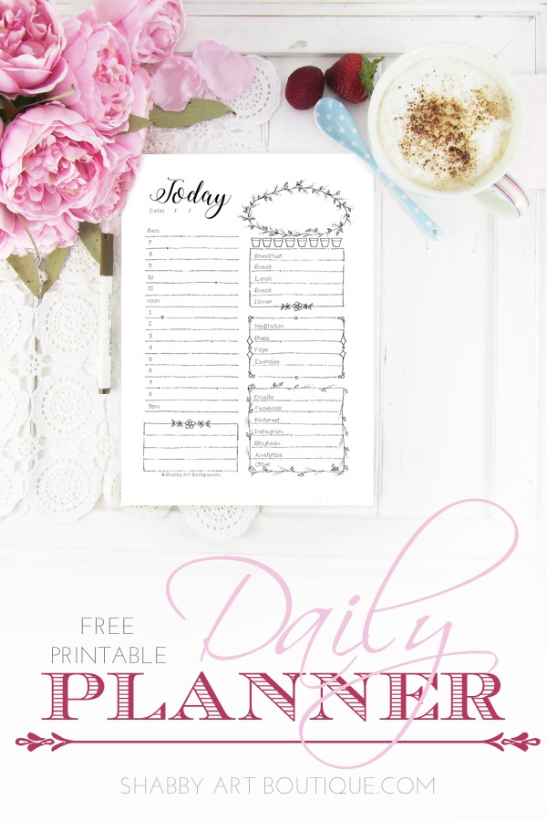 Printable 2018 Vintage Planner - Shabby Art Boutique