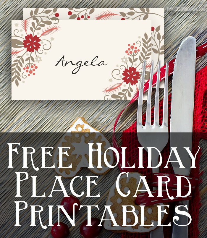 Craft: FREE Printable Holiday Place Cards • Taylor Bradford