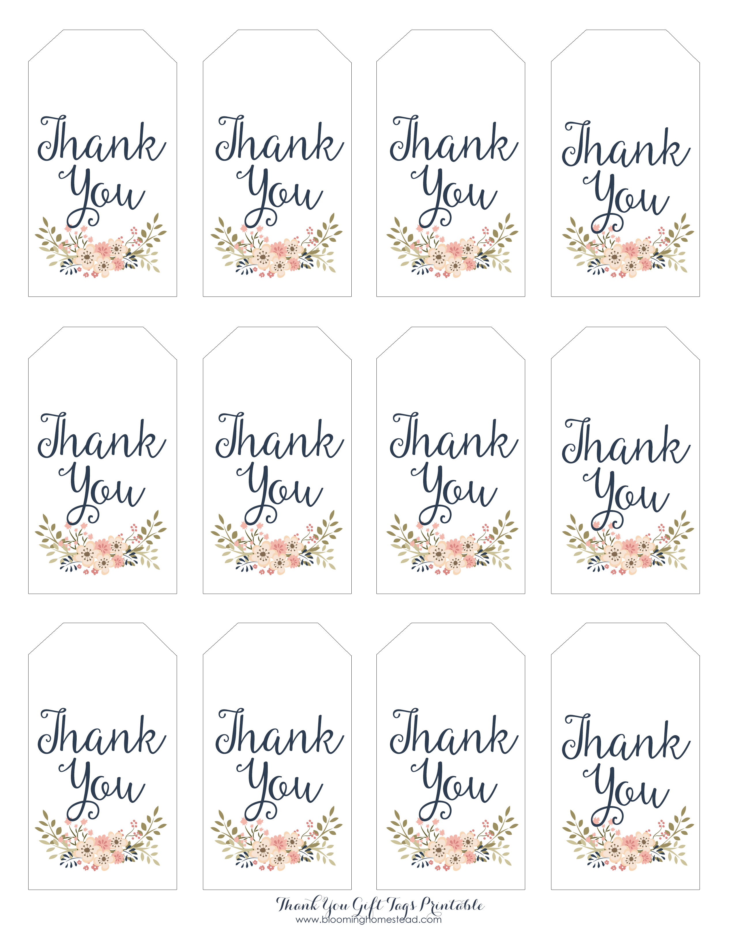 diy printable thank you tags